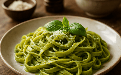 Basilikum Pasta (25 Min) | Frisches Veggie-Rezept | Rezept - Rothsteiner