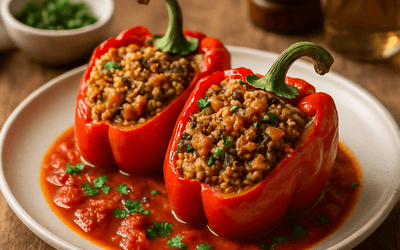Gefüllte Paprika Vegetarisch (45 Min) | Herzhaftes Rezept | Rezept - Rothsteiner