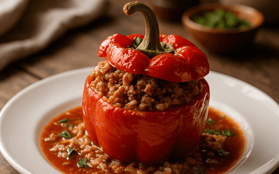 Gefüllte Paprika (45 Min) | Herzhaftes Rezept | Rezept - Rothsteiner