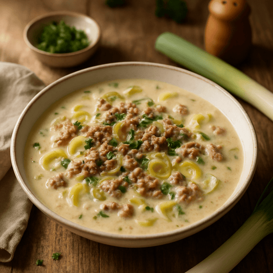 Hackfleisch Lauch Suppe (30 Min) | Herzhaftes Rezept | Rezept - Rothsteiner