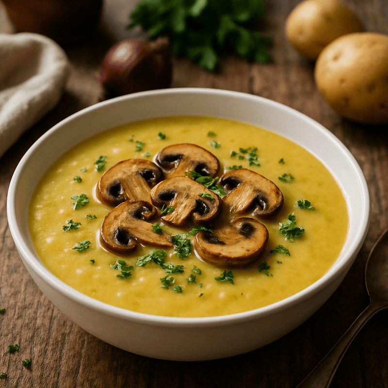 Kartoffelsuppe mit Champignons (30 Min) | Cremig | Rezept - Rothsteiner