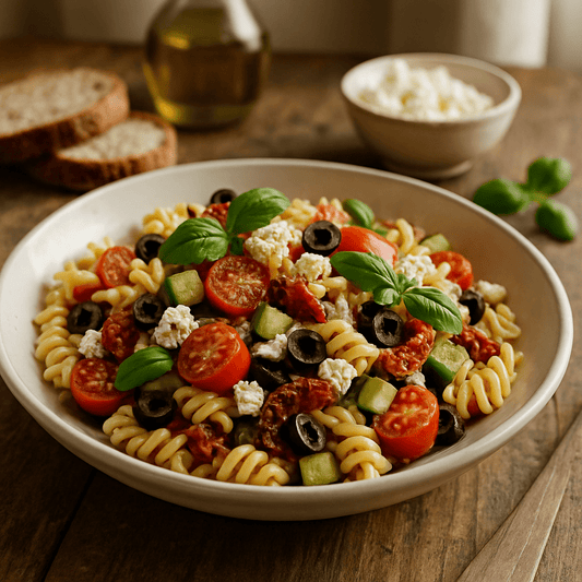 Mediterraner Nudelsalat (25 Min) | Frisch & Würzig | Rezept - Rothsteiner