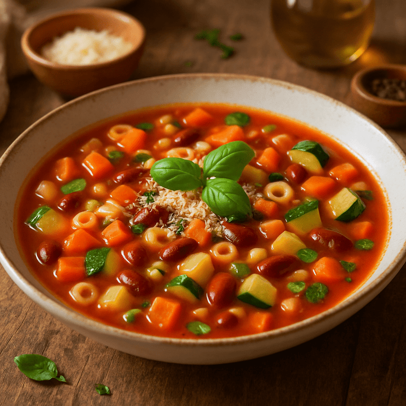 Minestrone (45 Min) | Herzhaftes Suppenrezept | Rezept - Rothsteiner
