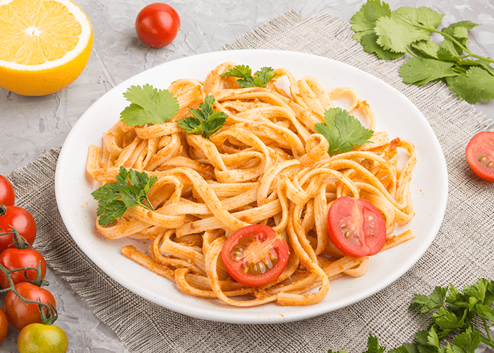 Serviervorschlag Bio Tomatensuppe & Soße